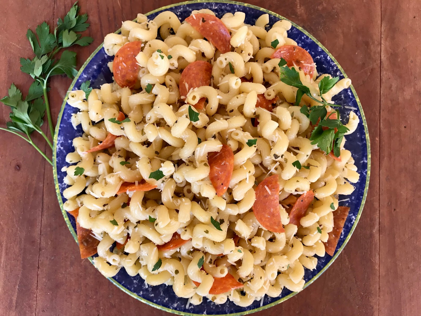 Cavatappi Pasta Salad
 Pepperoni and Cheese Cavatappi Pasta Salad