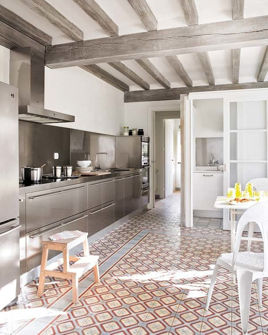 Cement Tiles Kitchen
 Contemporary kitchens with cement tiles