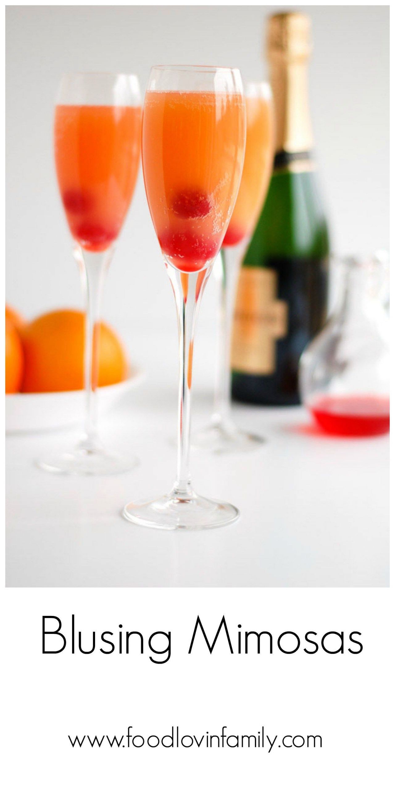 Champagne Drinks For Brunch
 blushing mimosas