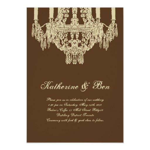 Chandelier Wedding Invitations
 Custom Chandelier Wedding Invitations