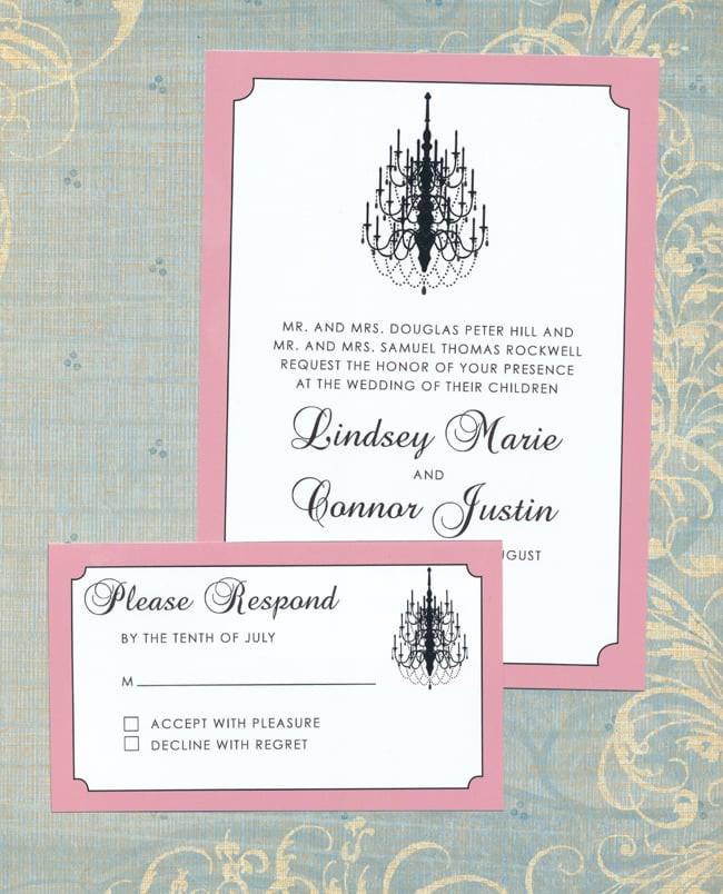 Chandelier Wedding Invitations
 Chandelier Wedding Invitation