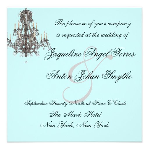 Chandelier Wedding Invitations
 Versailles Chandelier Wedding Invitations 5 25" Square