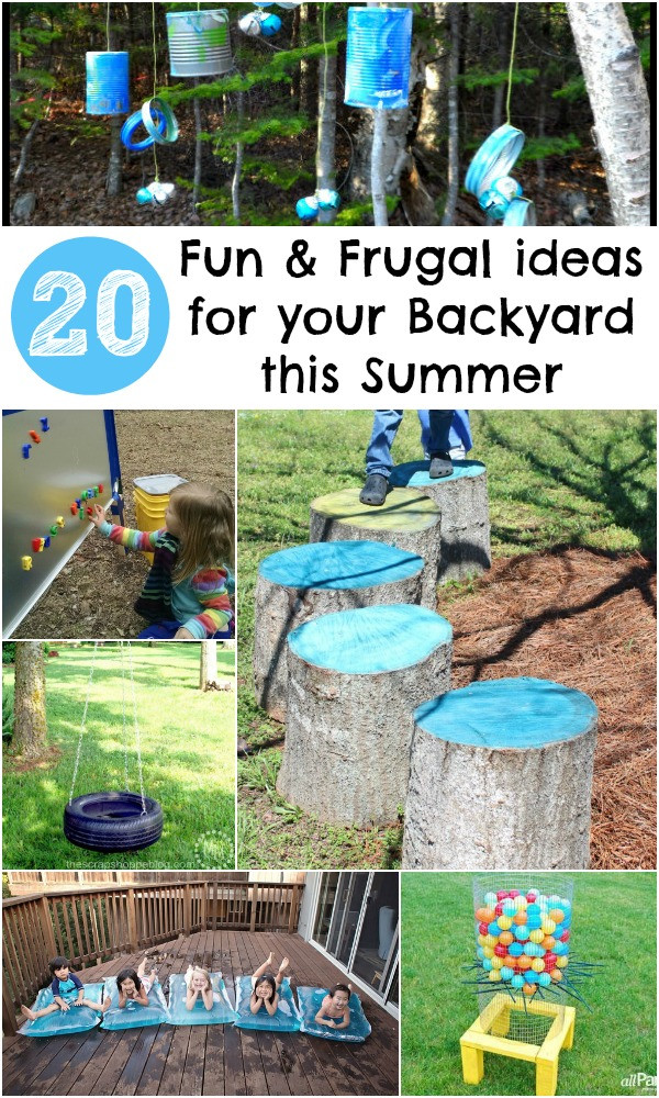 Cheap Backyard Playground
 20 Fun and Frugal ideas for your Backyard this Summer In