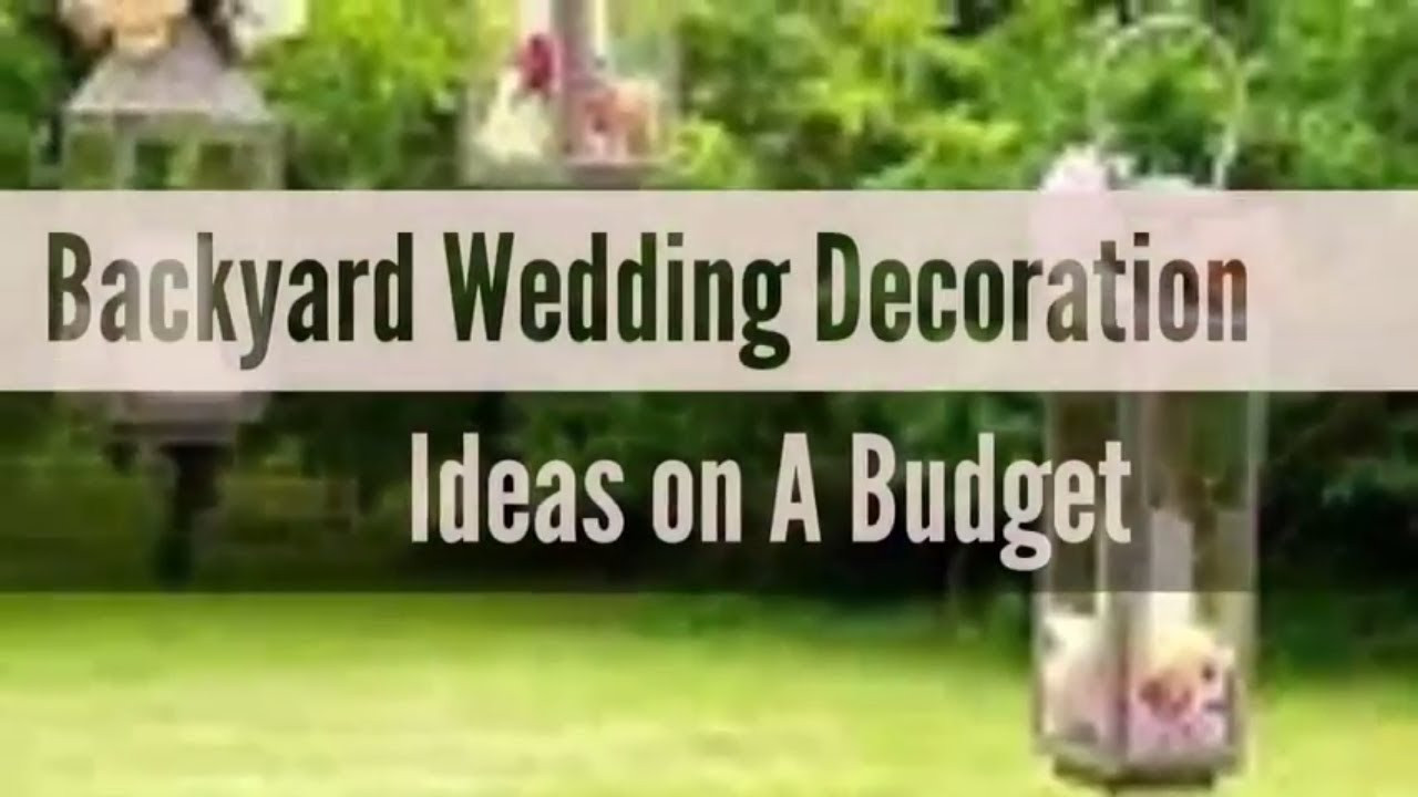 Cheap Backyard Wedding
 33 Beautiful Backyard Wedding Decoration Ideas on a