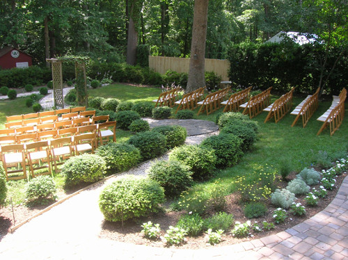 Cheap Backyard Wedding
 Real Weddings Sherry and John s Backyard DIY Wedding