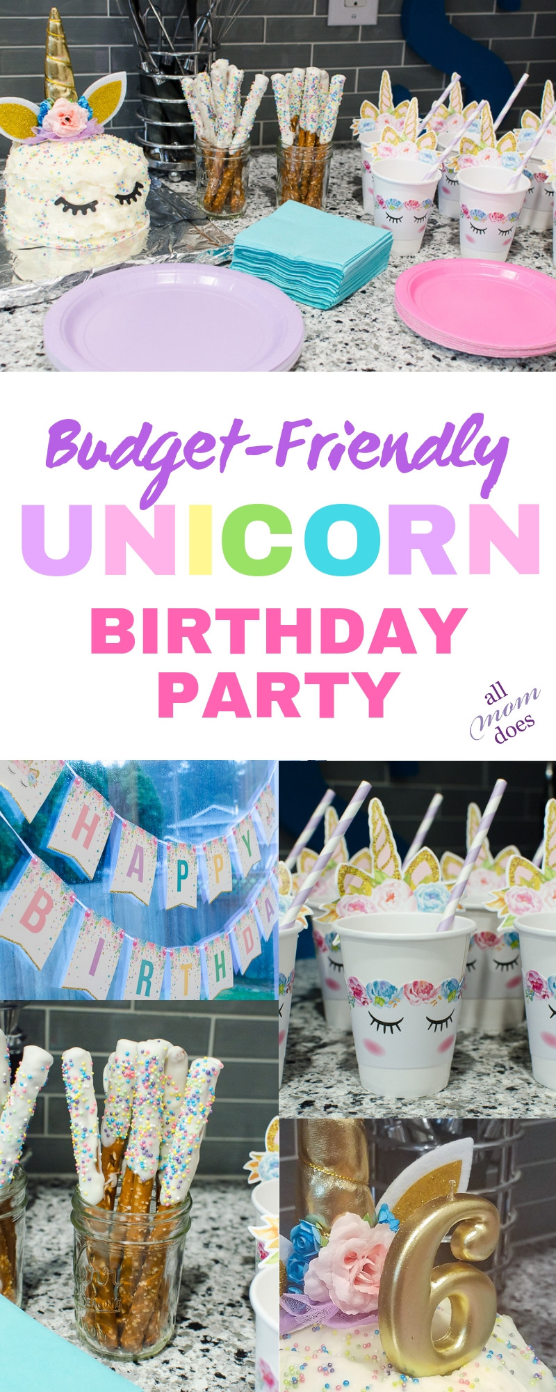 Cheap Birthday Party Decorations
 Bud Friendly Unicorn Birthday Party