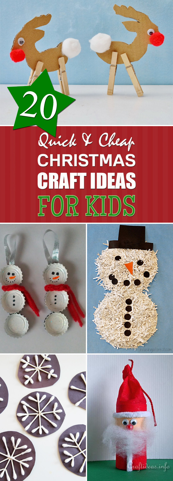 Cheap Craft Ideas For Kids
 20 Quick and Cheap Christmas Craft Ideas for Kids