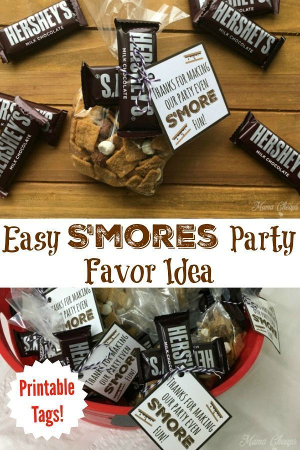 Cheap Kids Party Favors
 Easy S mores Party Favor Idea Printable Tags