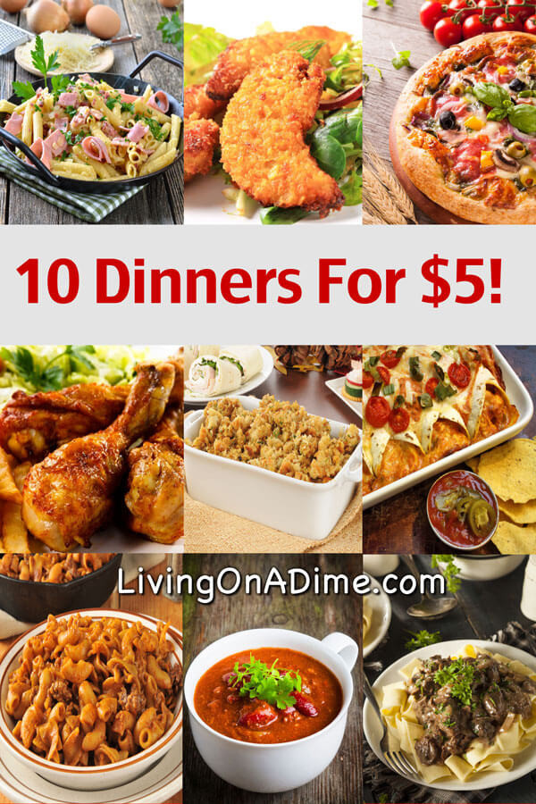 Cheap Quick Dinners
 10 Dinners For $5 Cheap Dinner Recipes And Ideas