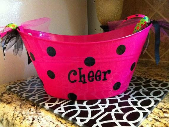 Cheer Coach Gift Basket Ideas
 Cheer Bucket Go Team Coach Gift Squad Gift Cheer Team Gift