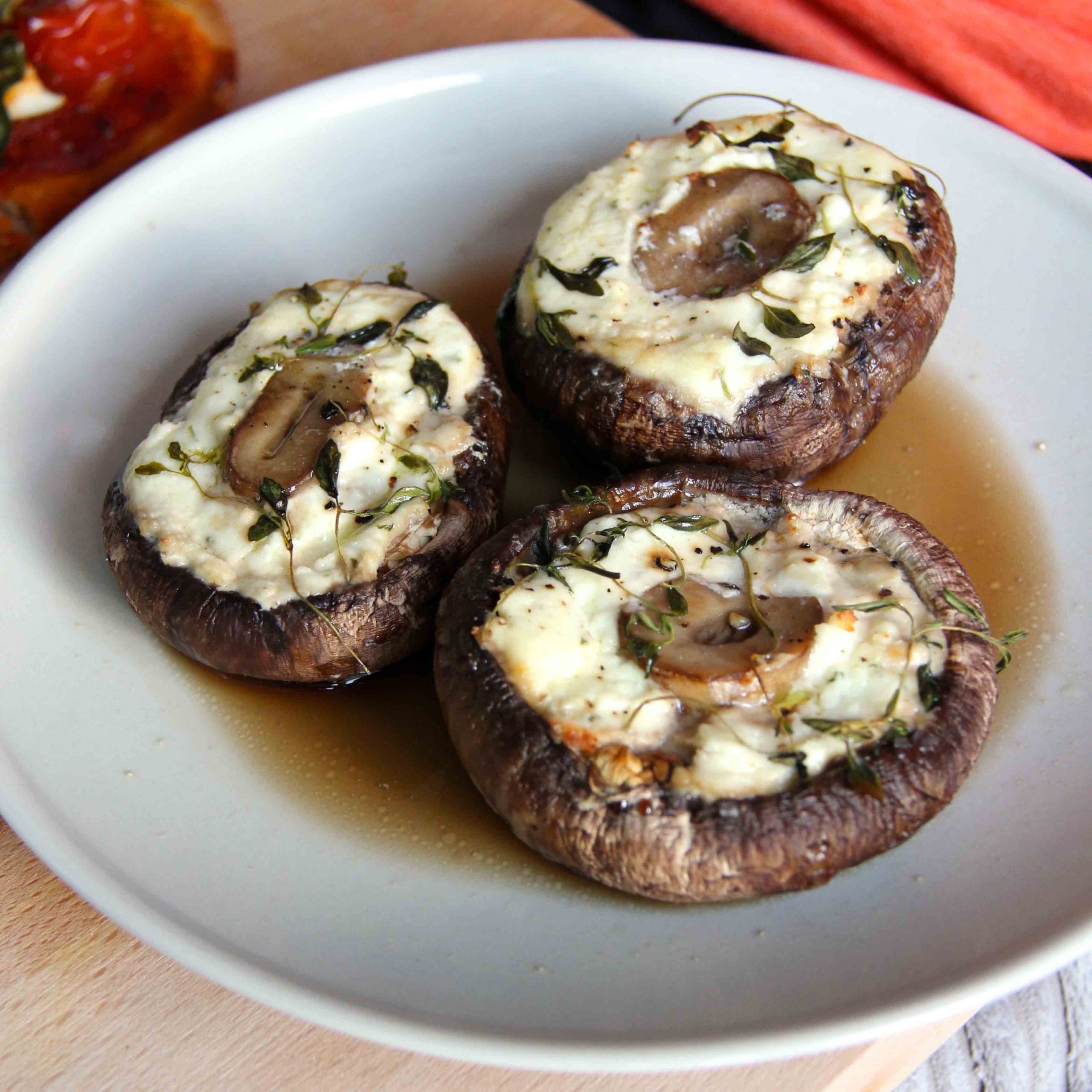 Cheese Stuffed Portabella Mushrooms
 Cheese Stuffed Portobello Mushrooms