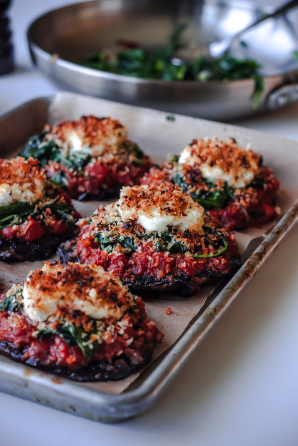 Cheese Stuffed Portabella Mushrooms
 Stuffed Portobello Mushrooms with Crispy Goat Cheese A