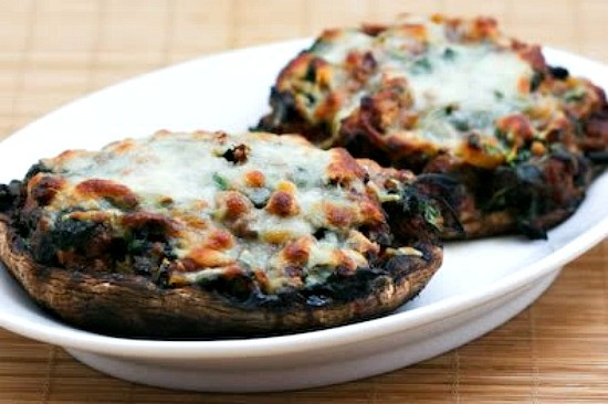 Cheese Stuffed Portabella Mushrooms
 Kalyn s Kitchen Grilled Portobello Mushrooms Stuffed