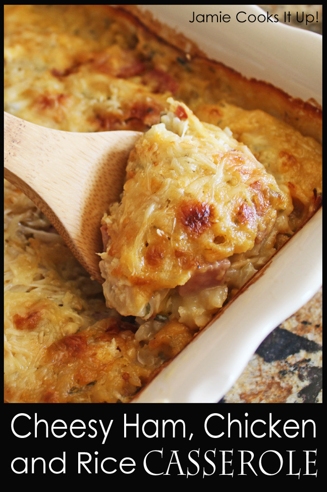 Chicken And Ham Casserole
 Cheesy Ham Chicken and Wild Rice Casserole