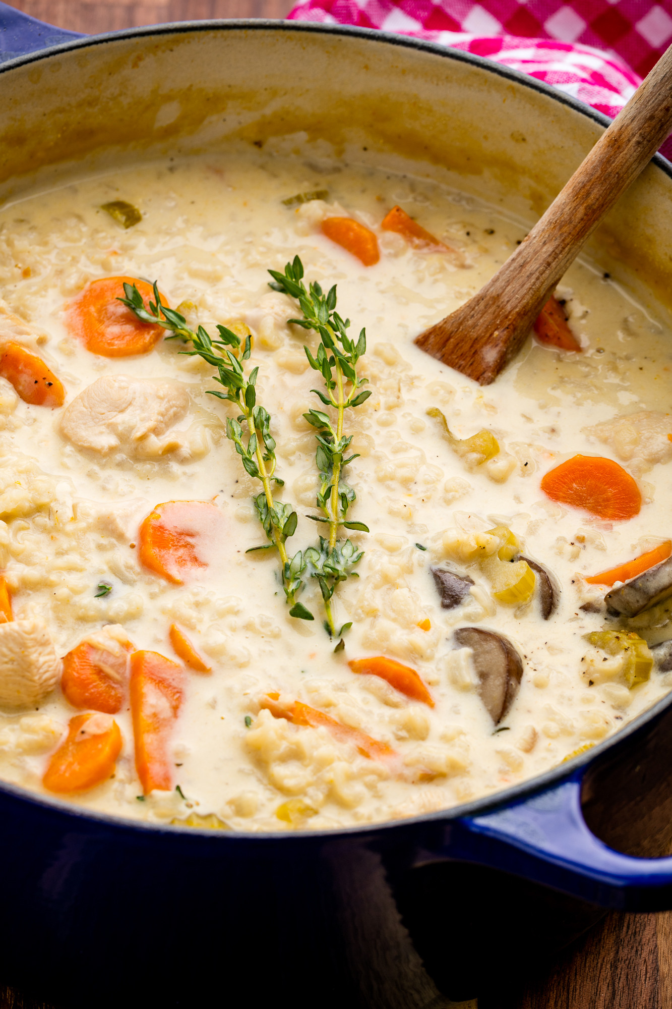 Chicken And Rice With Cream Of Mushroom Soup
 Creamy Chicken and Mushroom Soup Recipe—Delish