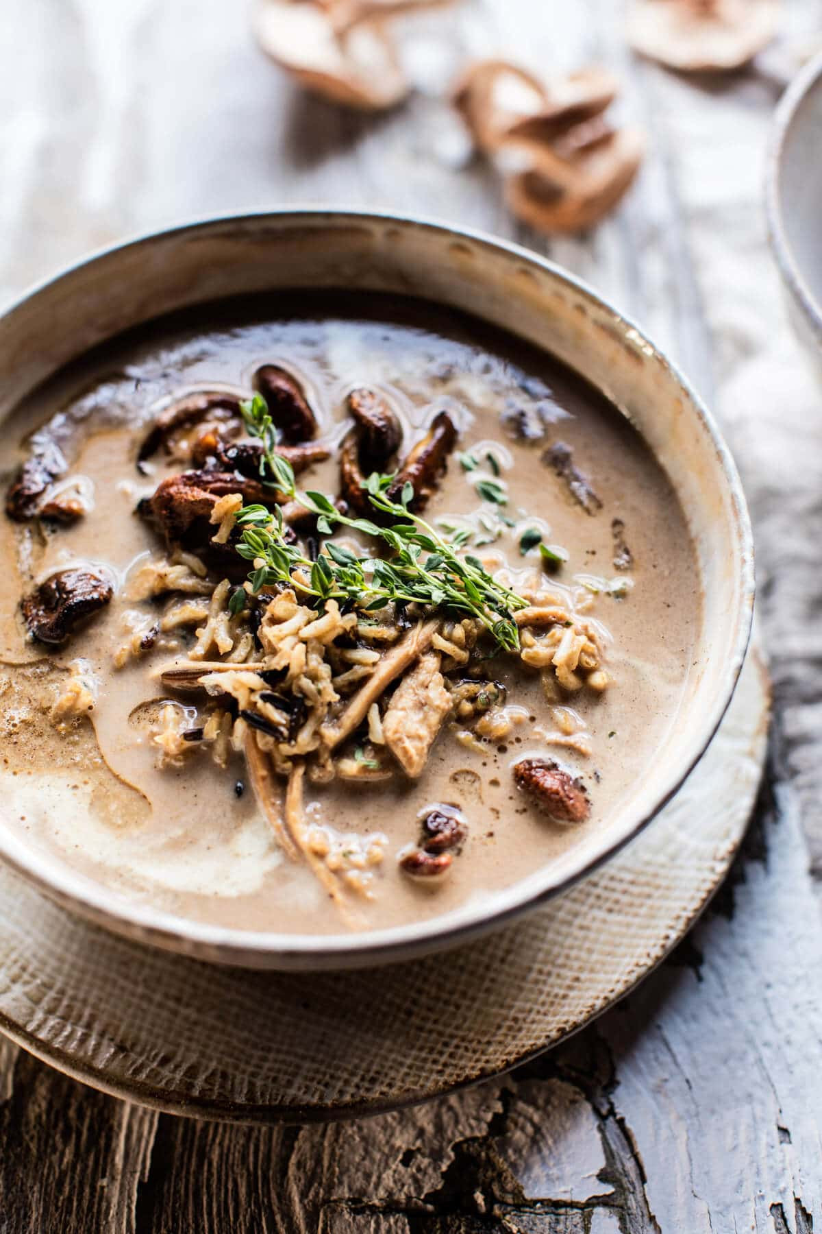 Chicken And Rice With Cream Of Mushroom Soup
 Cream of Mushroom Chicken Wild Rice Soup Half Baked Harvest