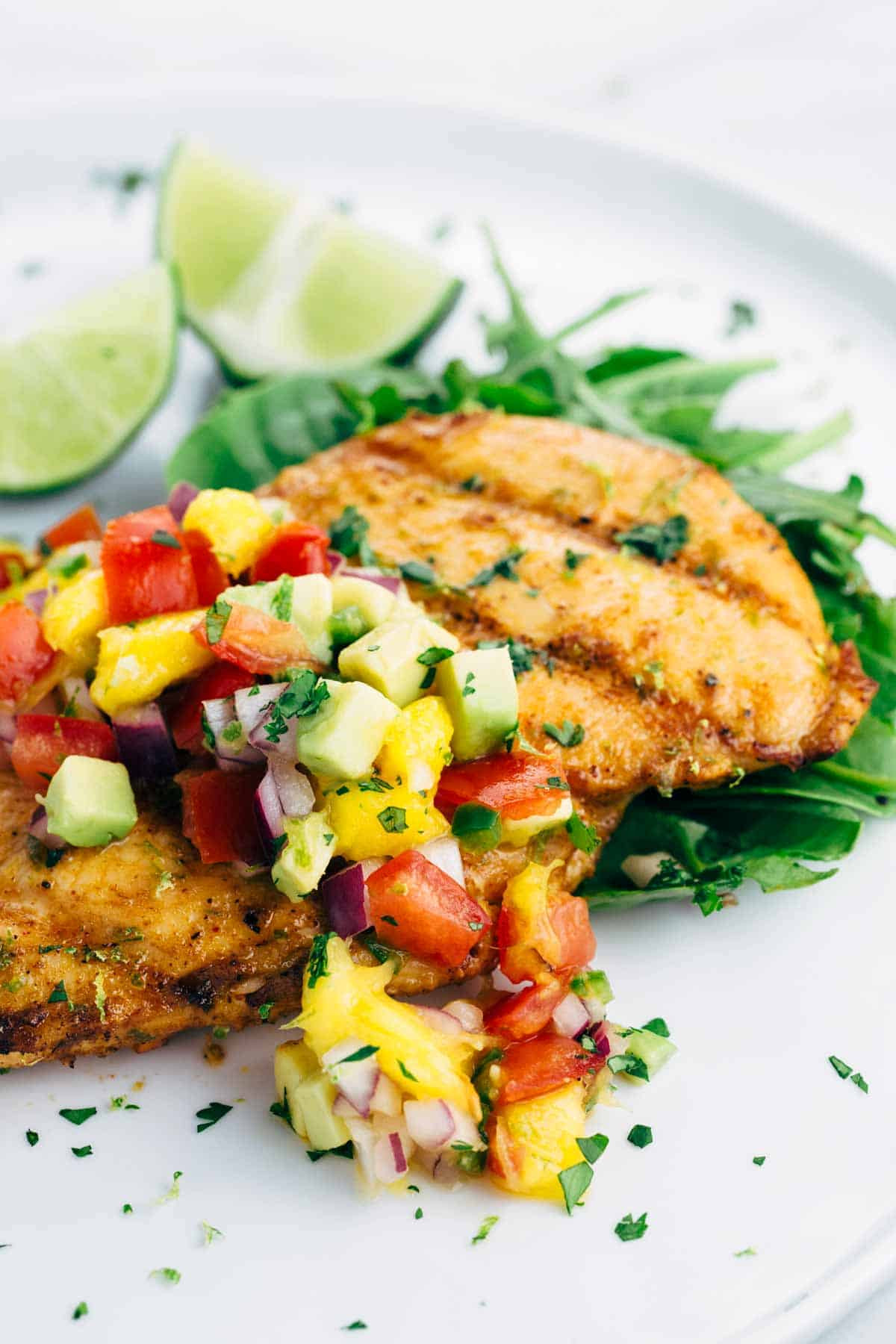 Chicken And Salsa Recipe
 Tequila Lime Chicken with Mango Salsa Jessica Gavin