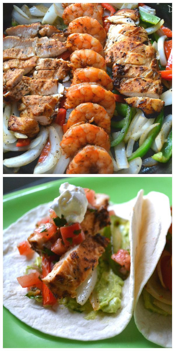 Chicken And Shrimp Fajitas
 Chipotle Chicken and Shrimp Fajitas Recipe