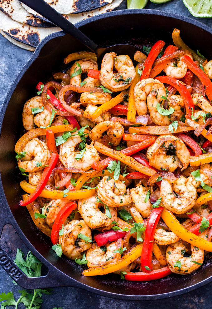 Chicken And Shrimp Fajitas
 Skillet Shrimp Fajitas Recipe Runner