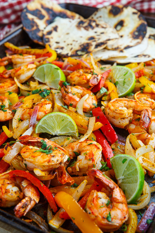 Chicken And Shrimp Fajitas
 Sheet Pan Shrimp Fajitas Closet Cooking