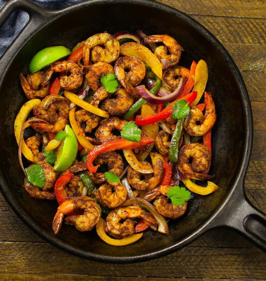 Chicken And Shrimp Fajitas
 Skillet Shrimp Fajitas