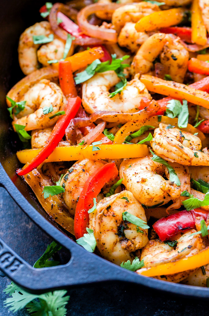 Chicken And Shrimp Fajitas
 Skillet Shrimp Fajitas Recipe Runner