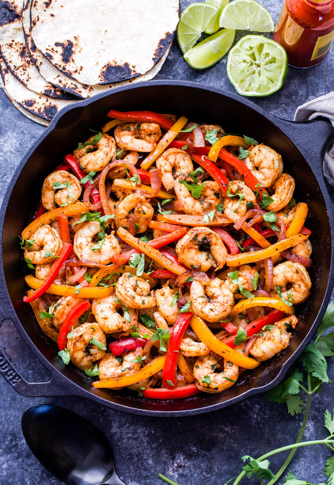 Chicken And Shrimp Fajitas
 Skillet Shrimp Fajitas Recipe Runner