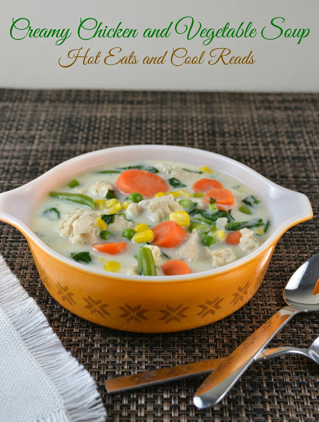 Chicken And Vegetable Soup Recipes
 Hot Eats and Cool Reads Creamy Chicken and Ve able Soup