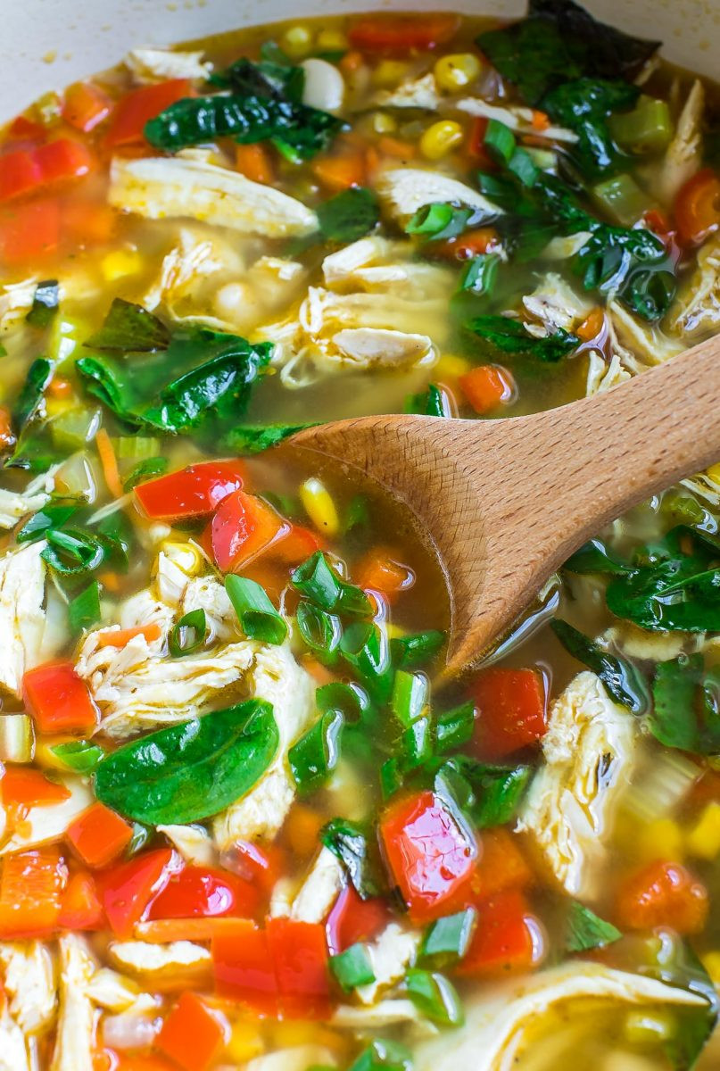 Chicken And Vegetable Soup Recipes
 e Pot Chicken and Ve able Soup Peas And Crayons