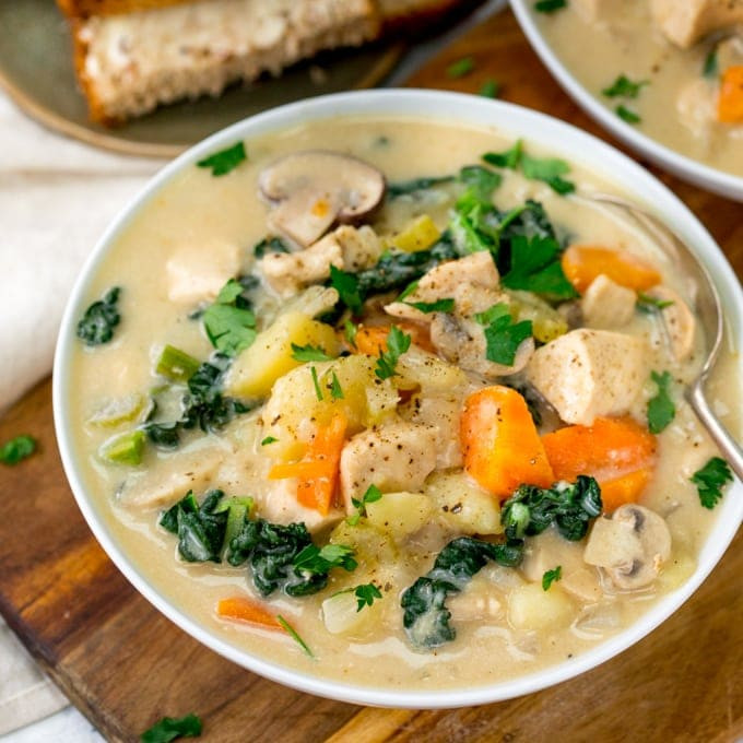 Chicken And Vegetable Soup Recipes
 Creamy Chicken and Ve able Soup Nicky s Kitchen Sanctuary