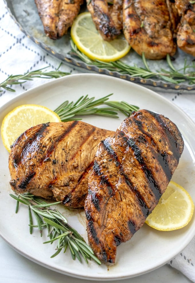 Chicken Breasts On Grill
 Grilled Chicken Breast with the Best Balsamic Herb