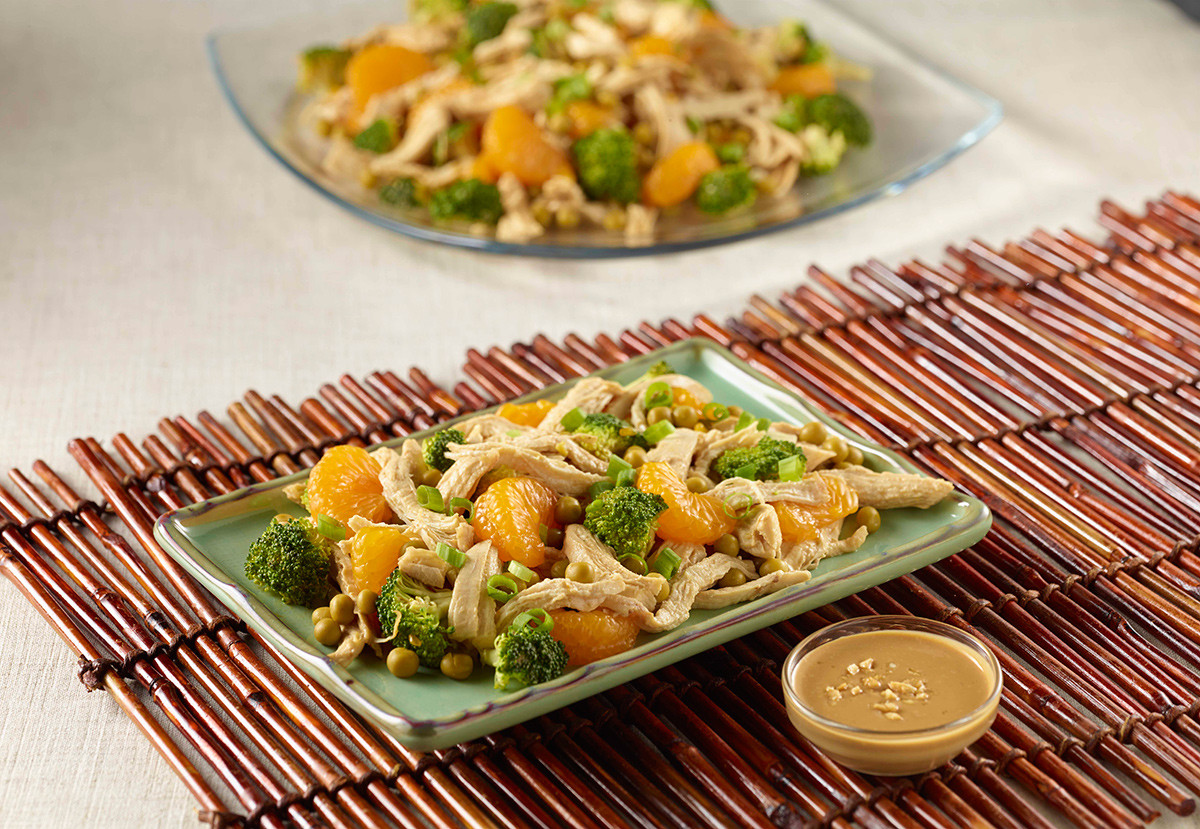 Chicken Broccoli Salad
 Thai Chicken Broccoli Salad with Peanut Dressing