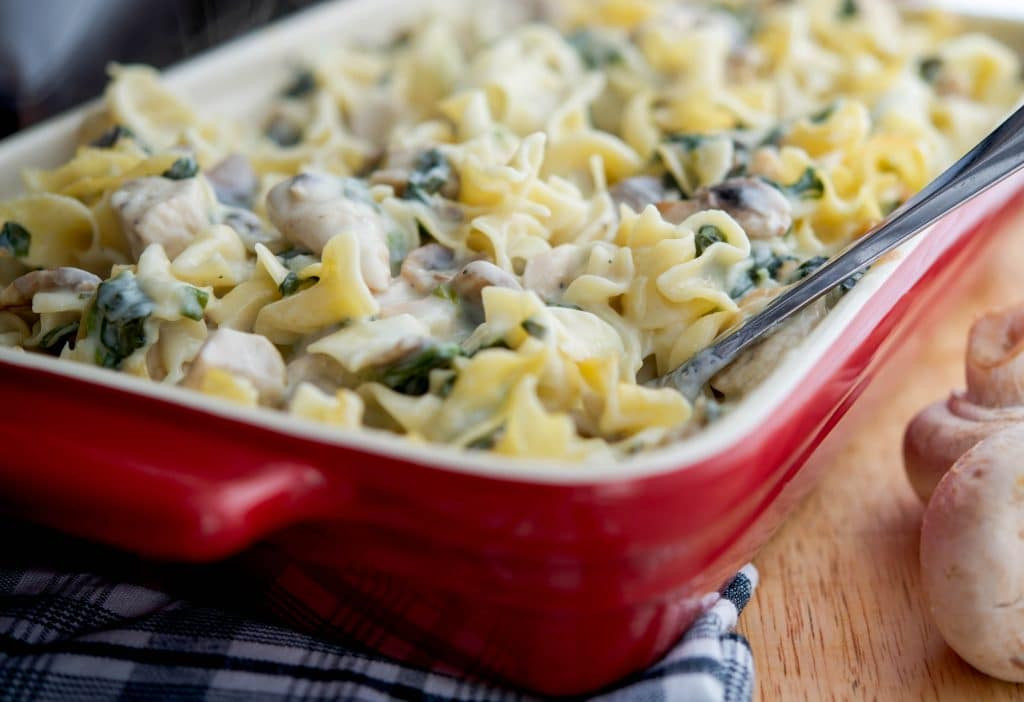 Chicken Cream Of Mushroom Casserole
 Chicken Spinach & Mushroom Casserole