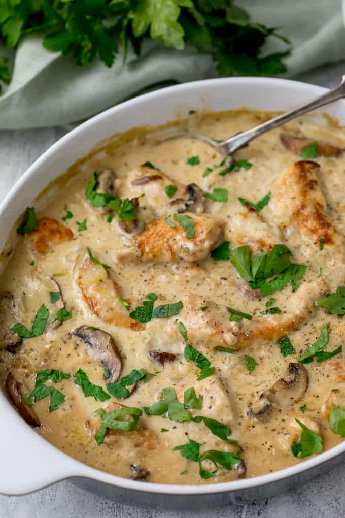 Chicken Cream Of Mushroom Casserole
 Creamy Chicken and Mushroom e Pan Casserole Nicky s