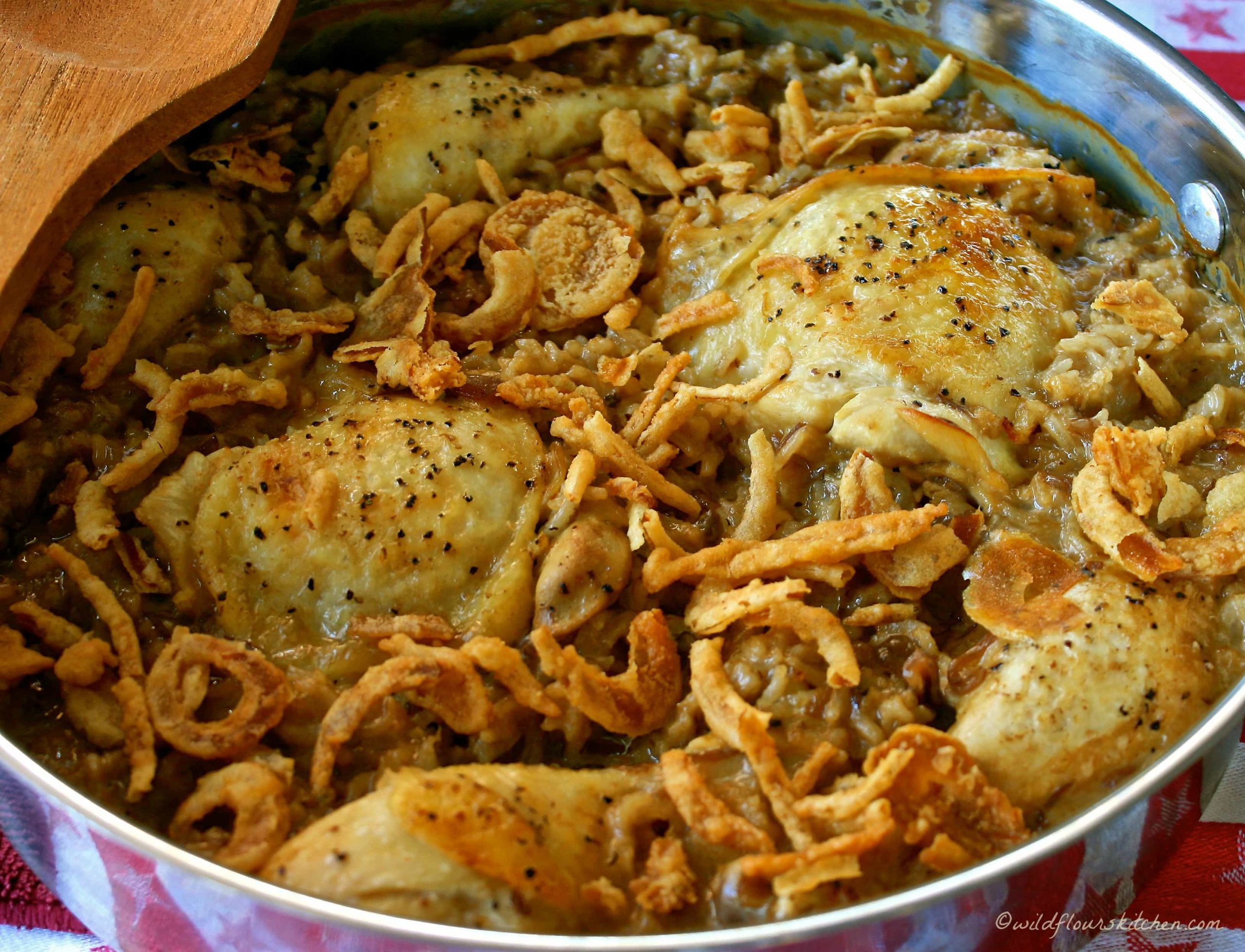 Chicken Cream Of Mushroom Casserole
 Cream of Mushroom and French ion Chicken and Rice