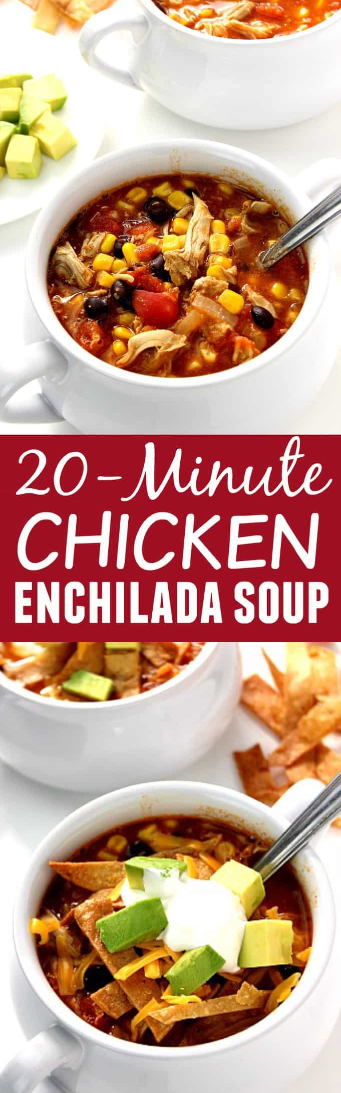 Chicken Enchilada Soup Recipe
 20 Minute Chicken Enchilada Soup Recipe Crunchy Creamy Sweet