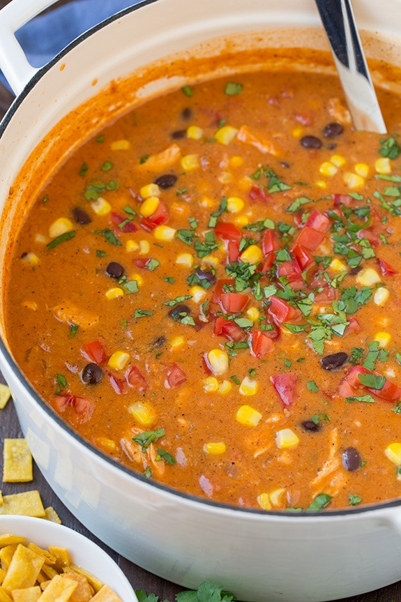 Chicken Enchilada Soup Recipe
 Cheesy Chicken Enchilada Soup Cooking Classy