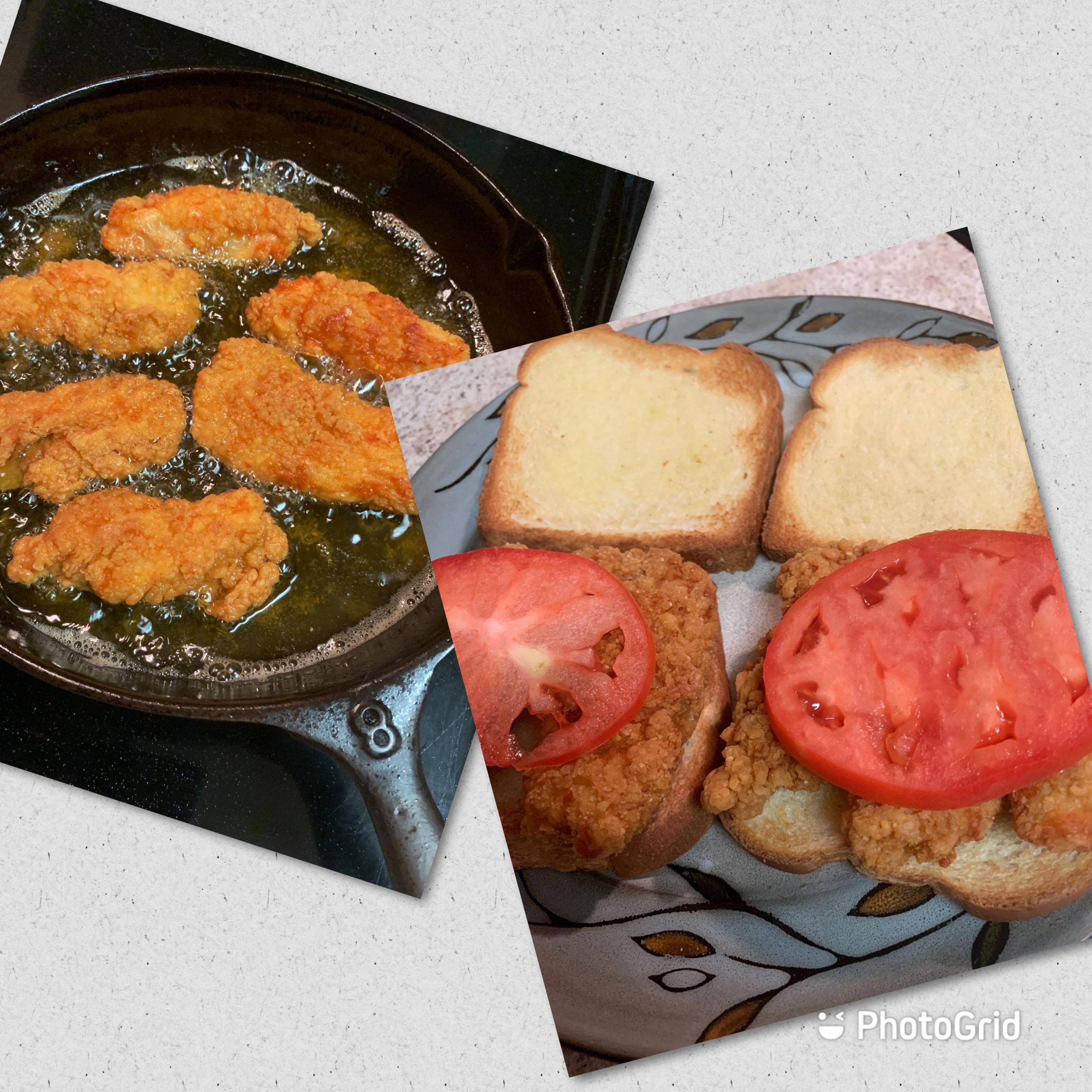 Chicken Finger Sandwiches
 ‪Today’s lunch was a couple of chicken finger sandwiches