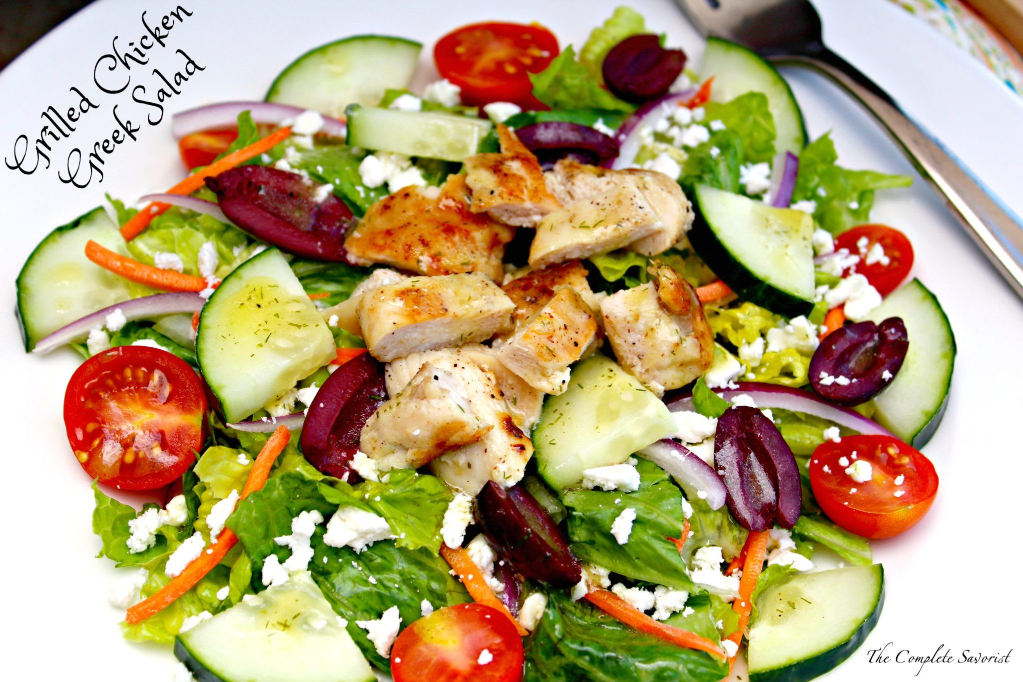 Chicken Greek Salad
 Grilled Chicken Greek Salad The plete Savorist