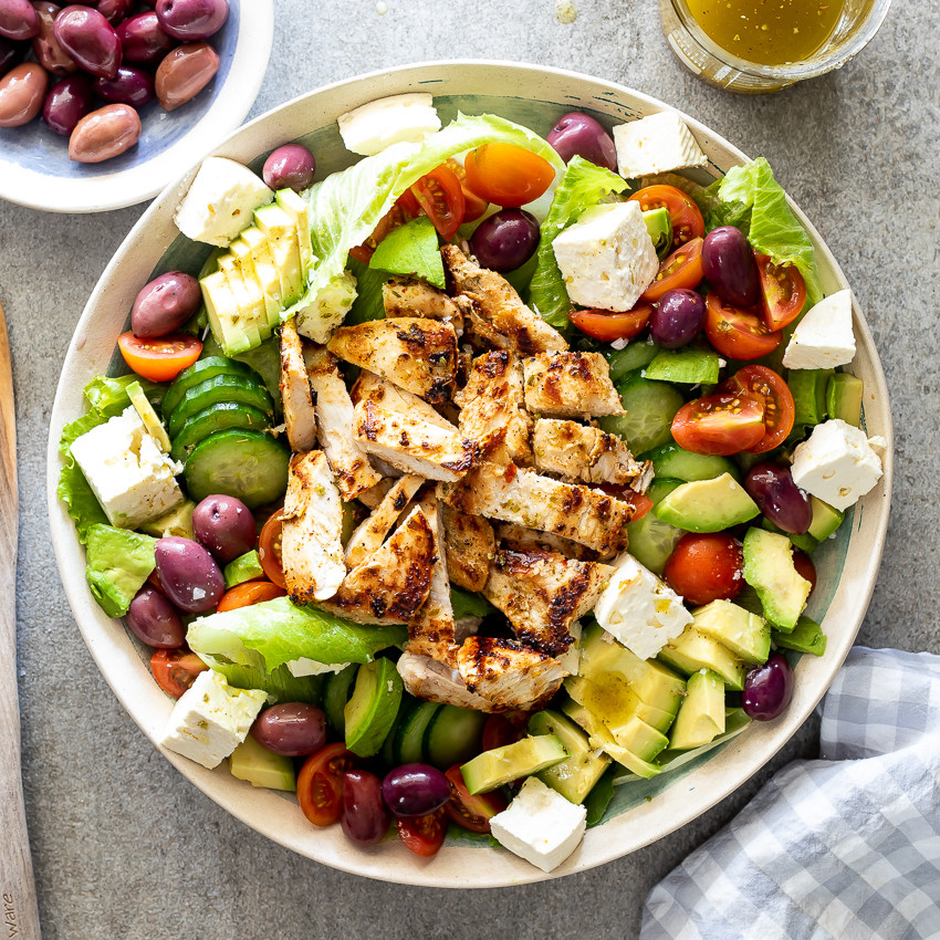 Chicken Greek Salad
 Greek chicken salad Simply Delicious