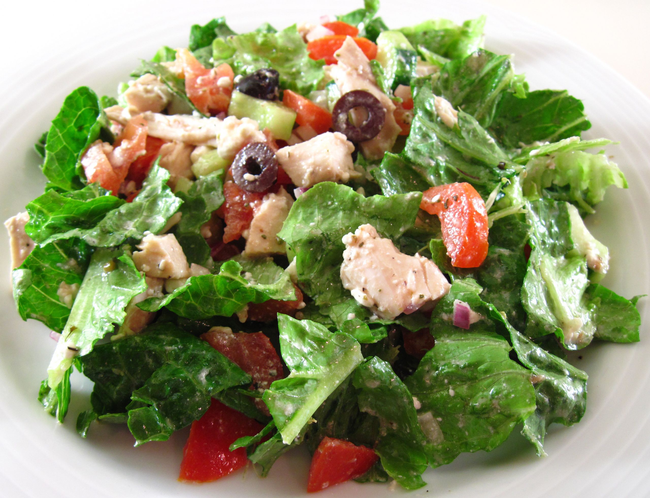 Chicken Greek Salad
 Chopped Greek Salad with Chicken