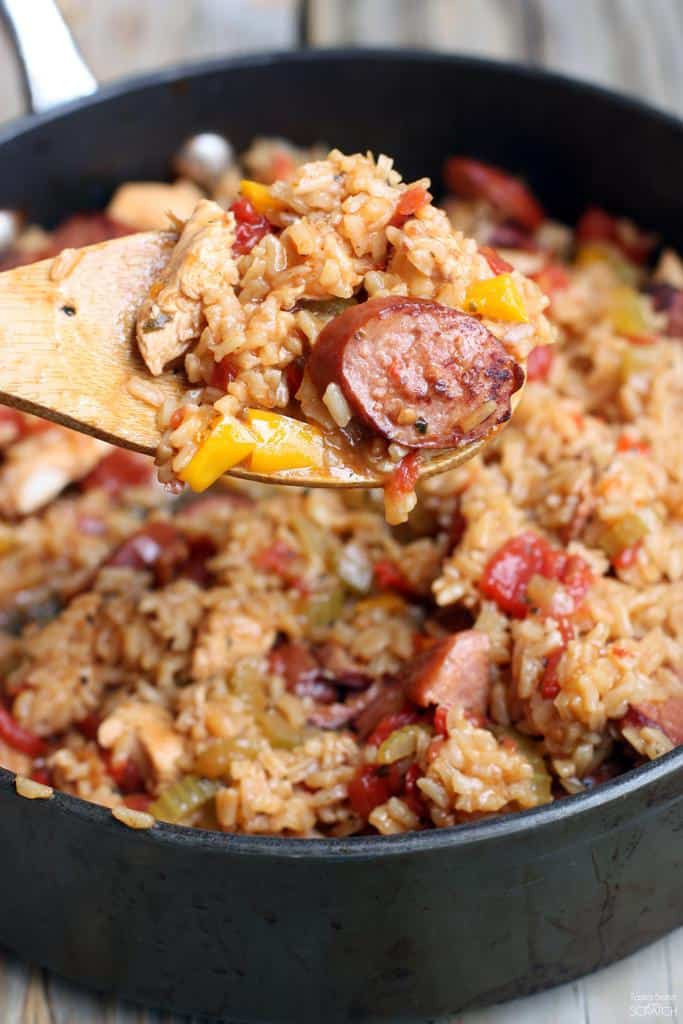 Chicken Sausage Jambalya
 e Pan Jambalaya Tastes Better From Scratch