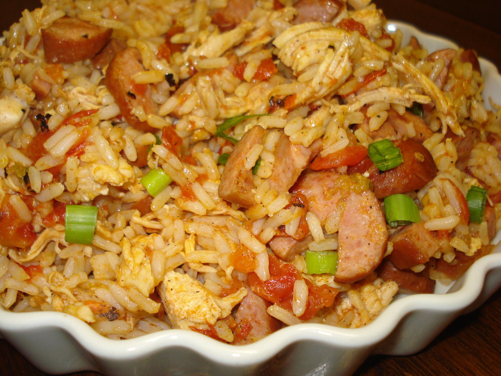 Chicken Sausage Jambalya
 Chicken and Sausage Jambalaya