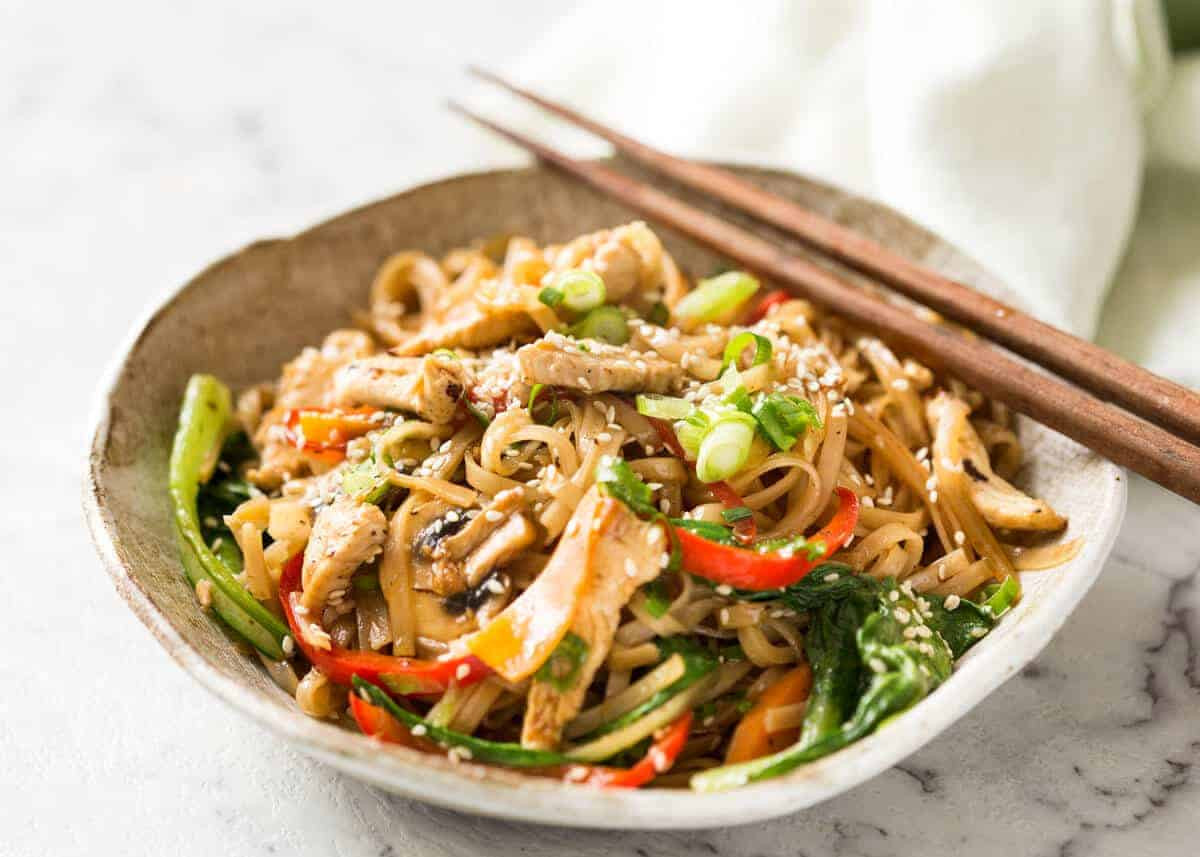 Chicken Stir Fry Noodles Recipe
 Chicken Stir Fry with Rice Noodles