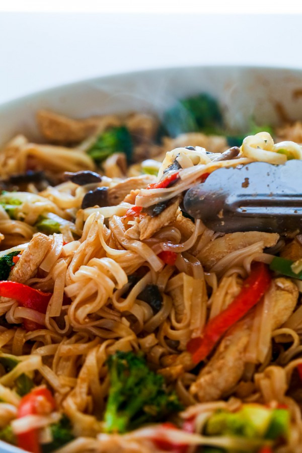 Chicken Stir Fry Noodles Recipe
 Chicken Stir Fry with Rice Noodles 30 minute meal