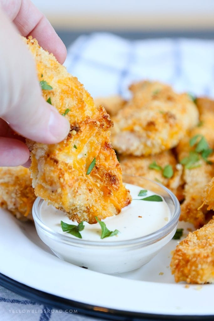 Chicken Tenders Recipes For Kids
 Crispy Cheesy Baked Chicken Tenders Recipe baked not fried