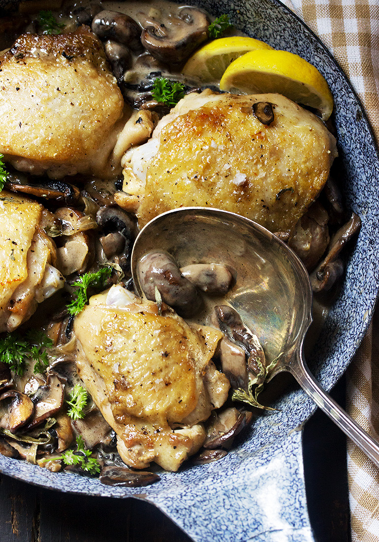 Chicken Thighs Mushroom
 Chicken Thighs with Creamy Mushroom Sauce Seasons and