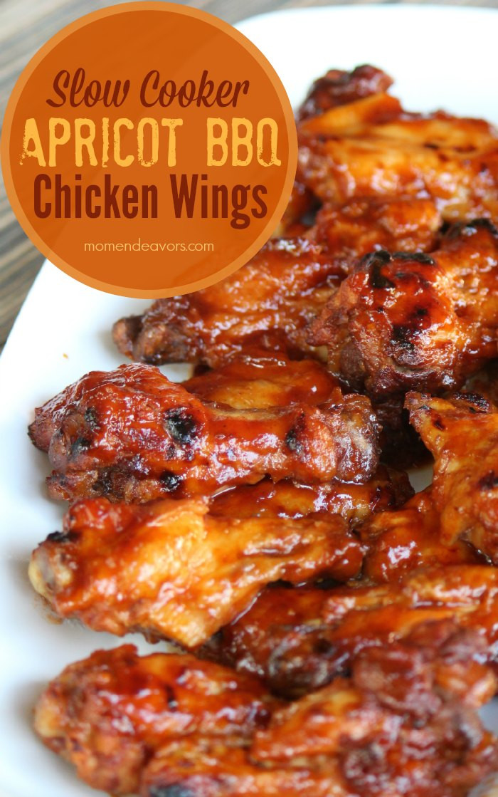 Chicken Wings In Slow Cooker
 Slow Cooker Apricot BBQ Chicken Wings Tailgating Recipes