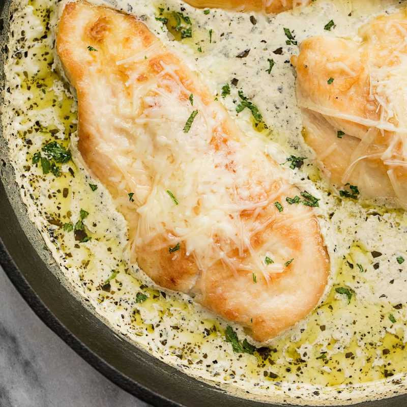 Chicken With Pesto Sauce
 Creamy Skillet Pesto Chicken ⋆ Real Housemoms