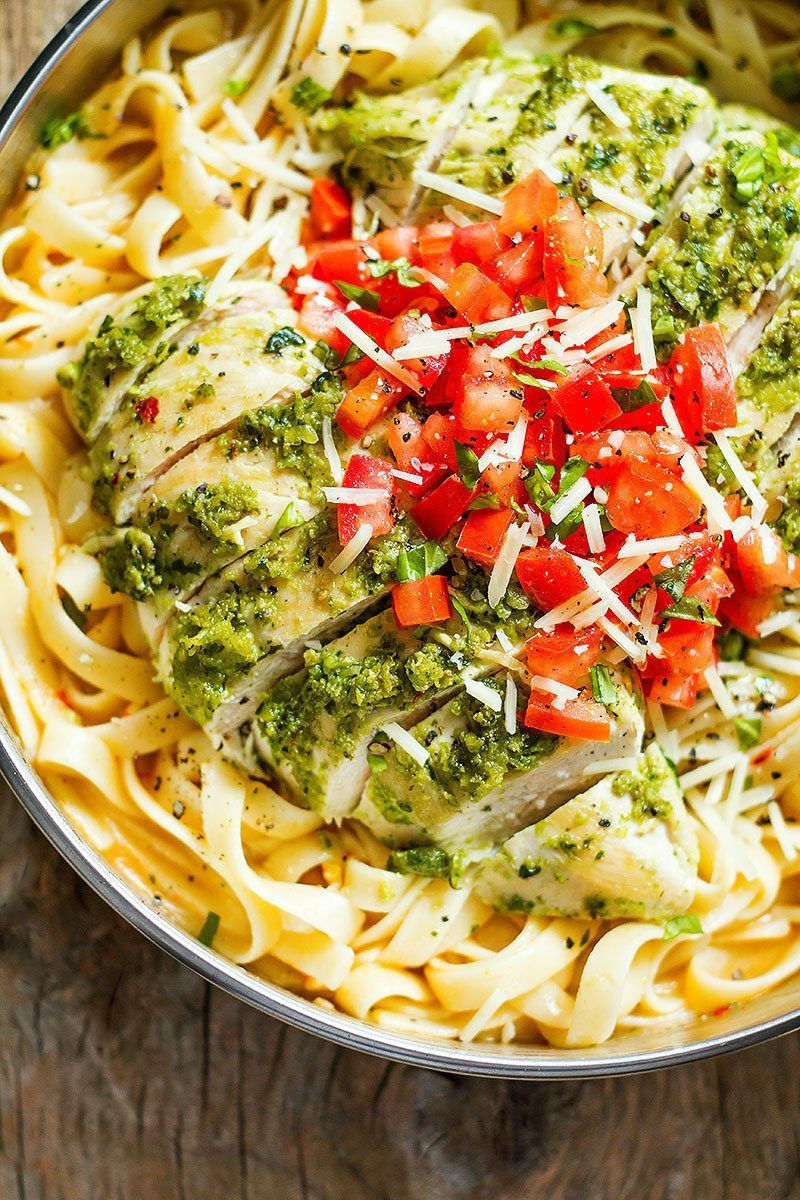 Chicken With Pesto Sauce
 Pesto Chicken Pasta Recipe — Eatwell101